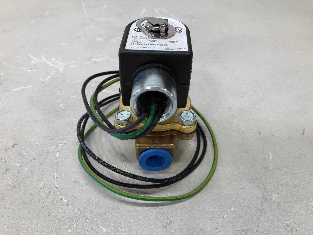 Parker 2-Way 3/8" NPT Brass Solenoid Valve 06F22C2140A3F4C80